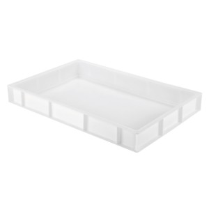 Bac à pâtons 600 x 400 x 76 mm 14 Litres - Gilac blanc