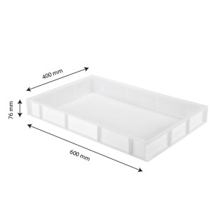 Bac à pâtons 600 x 400 x 76 mm 14 Litres - Gilac blanc