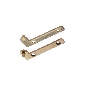 Pivots coudés avec petits côtés - acier laitonné longueur 70 mm