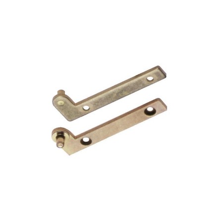 Pivots coudés avec petits côtés - acier laitonné longueur 70 mm