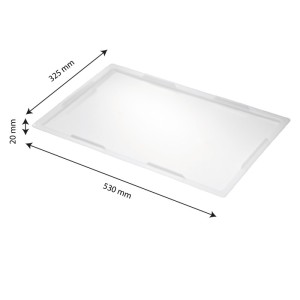 Couvercle pour bac à pâtons - GN1/1 - blanc - Gilac