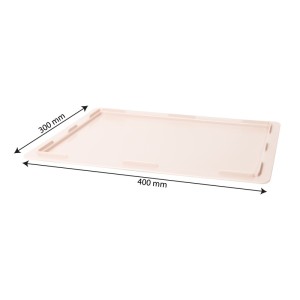 Couvercle pour demi bac à pâtons 400 x 300 x 30 mm rose poudré - Gilac
