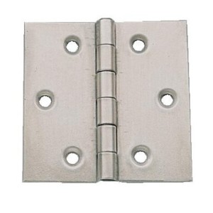 Charnières carrées double feuille - Acier décapé 80 x 80 mm