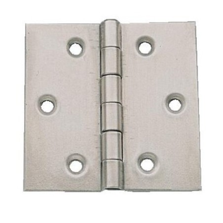 Charnières carrées double feuille - Acier décapé 80 x 80 mm