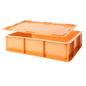 Lot demi bac à pâtons avec couvercle 400x300x100 mm - terra cota - Gilac