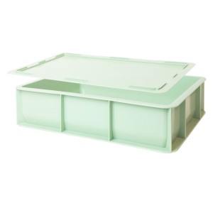 Lot demi bac à pâtons avec couvercle 400x300x100 mm - vert olive - Gilac