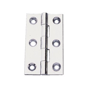Charnières rectangulaires 80 x 50 mm - Laiton poli étiré - Broche inox