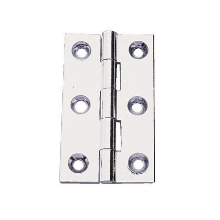Charnières rectangulaires 80 x 50 mm - Laiton poli étiré - Broche inox