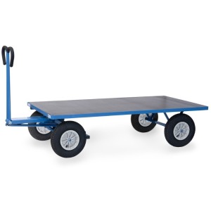 Remorque manuelle dimensions utiles 2000 x 1000 mm - Fetra roues gonflables