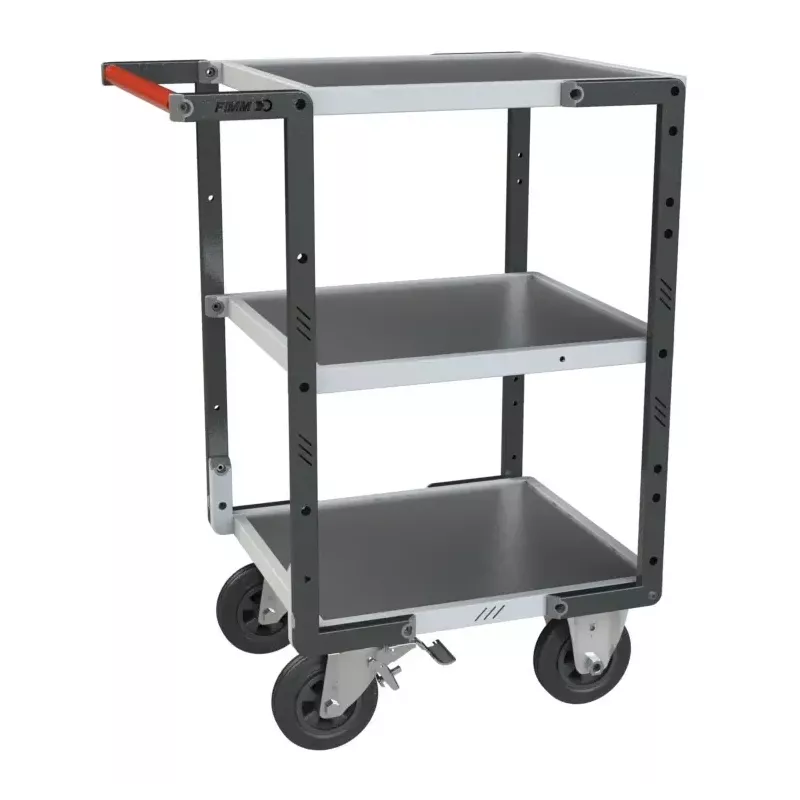 Servante Flatpack 3 plateaux tôle 400 kg - Fimm