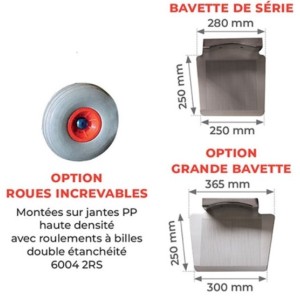 Diable aluminium brasseur bavette rabattable 300 kg Diable aluminium brasseur bavette rabattable 300 kg