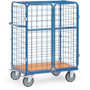 Chariot pour colis avec 2 portes battantes