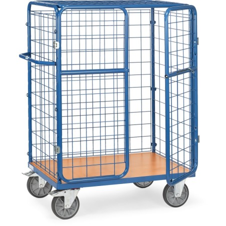 Chariot 600 kg pour colis à portes battantes et toit