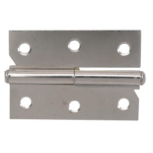 Paumelle de meuble 50 x 40 mm - Acier nickelé