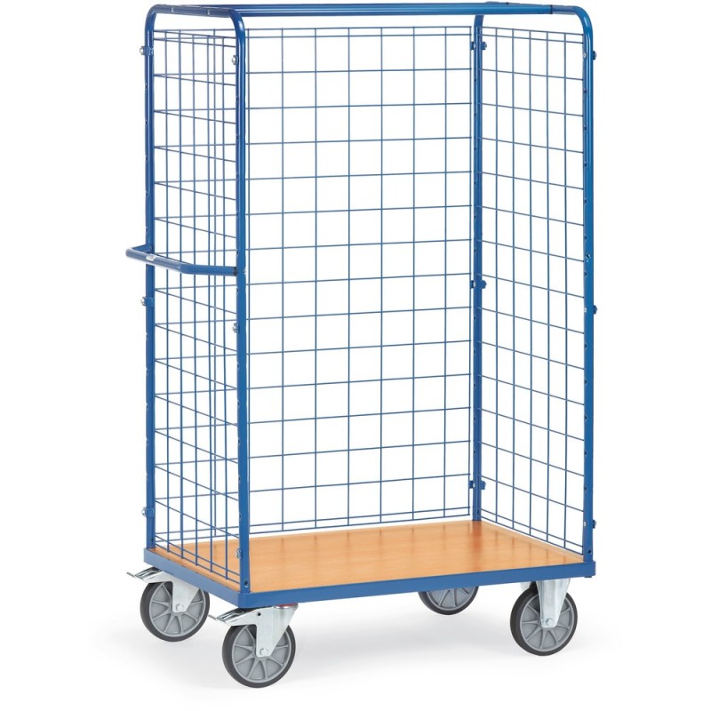 Chariot pour colis 1800 mm avec treillis métallique