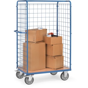 Chariot pour colis 1800 mm avec treillis métallique