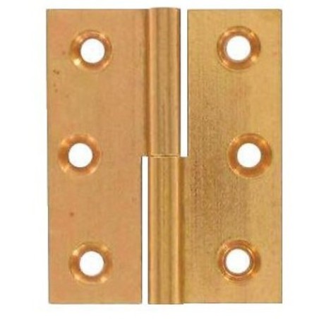 Paumelles de meuble - laiton poli - 50 X 40 mm