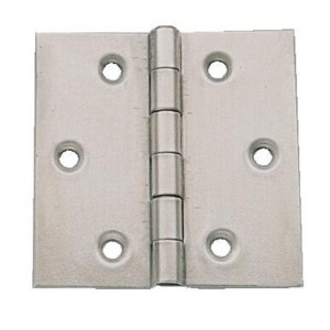 Charnière carrée double feuille - Acier décapé 100 x 100 mm