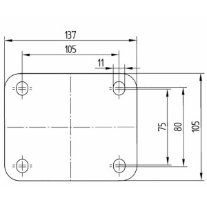 Roulette 350 kg pivotante 160mm en acier et polyuréthane avec platine - TENTE