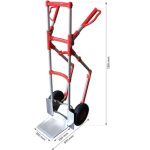 Diable aluminium brasseur bavette rabattable 300 kg Diable aluminium brasseur bavette rabattable 300 kg