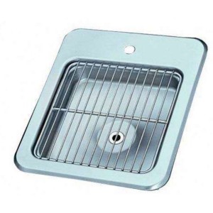 Fontaine d'eau avec bac en inox et grille