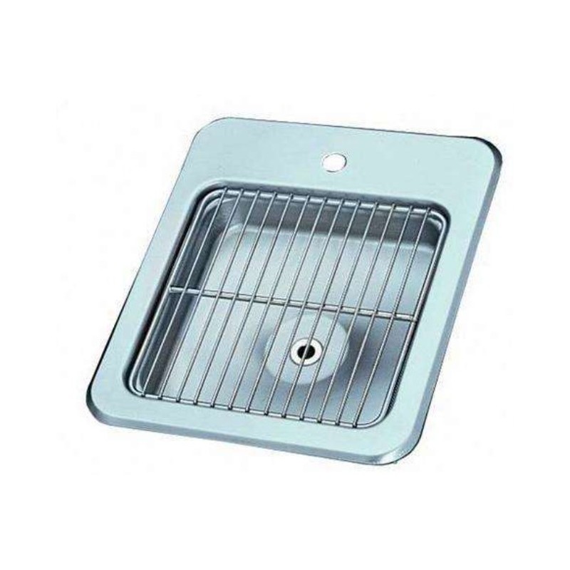 Fontaine d'eau avec bac en inox et grille