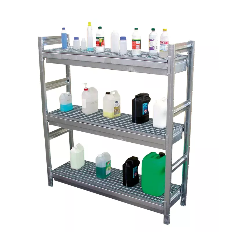 Rayonnage de rétention acier galvanisé 3 x 100 Litres - FIMM