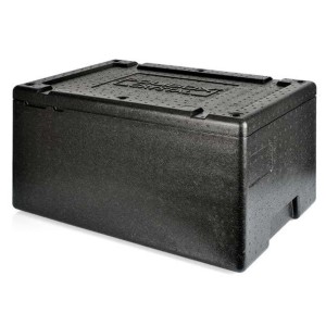 Conteneur isotherme GN1/1 45 L - 600x400x300mm - couvercle de couleur noir - Polibox Crystal 240