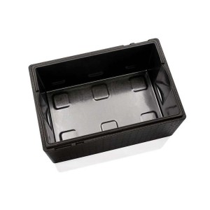 Conteneur isotherme GN1/1 45 L - 600x400x300mm - couvercle de couleur noir - Polibox Crystal 240