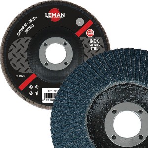 Lot de 10 Disque à lamelles plat 115x22,23 Zirconium - LEMAN