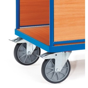 Chariot avec plateau et 2 ridelles latérales en bois - 600 kg - FETRA