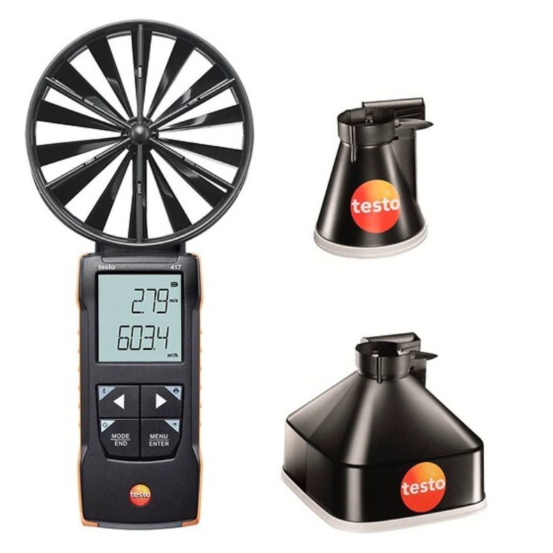 Kit Anémomètre à hélice 100 mm et jeu de cônes TESTO 417