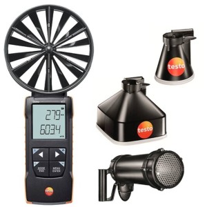 Kit Anémomètre à hélice 100 mm avec jeu de cônes et redresseur de flux TESTO 417