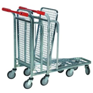 Chariot de magasin dossier fixe électro-zingué 300 kg