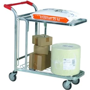 Chariot de magasin dossier fixe électro-zingué 300 kg