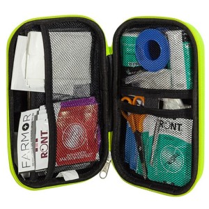 Trousse de secours 2/4 personnes PU Jaune Fluo - Farmor