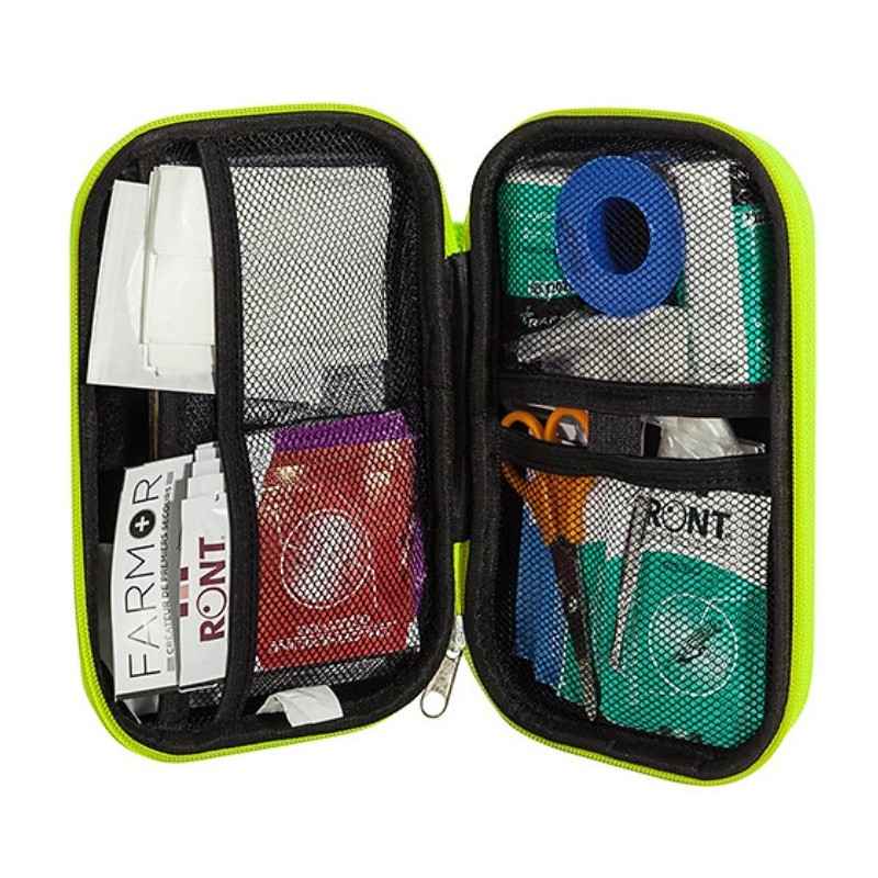 Trousse de secours 2/4 personnes PU Jaune Fluo - Farmor