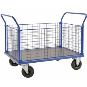 Chariot plateforme 4 côtés grillagés - 500 kg - KONGAMEK