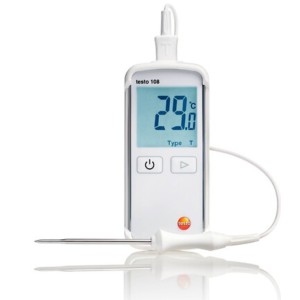 Thermomètre alimentaire à sonde interchangeable TC Type K/T - Testo 108