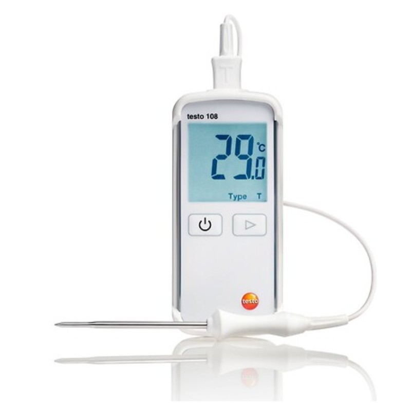 Thermomètre alimentaire à sonde interchangeable TC Type K/T - Testo 108