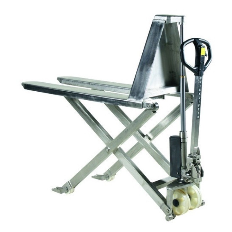 Transpalette grande levée inox 304 - 1000 kg