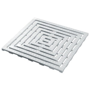 Caillebotis pour salle de bain en polyéthylène 570x570 blanc - DELABIE