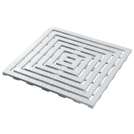 Caillebotis pour salle de bain en polyéthylène 570x570 blanc - DELABIE