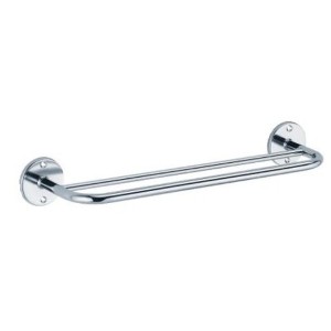 Porte-serviettes pour salle de bain 2 barres fixes 400 mm