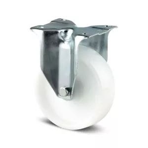 Roulette fixe 80mm en acier et polyamide avec platine - TENTE