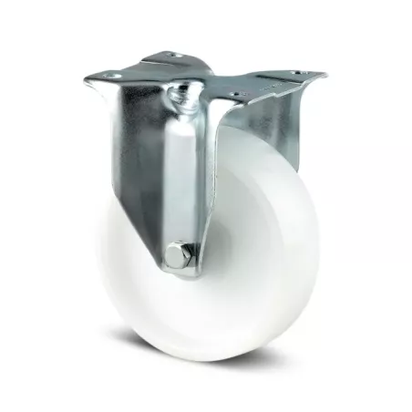 Roulette fixe 80mm en acier et polyamide avec platine - TENTE