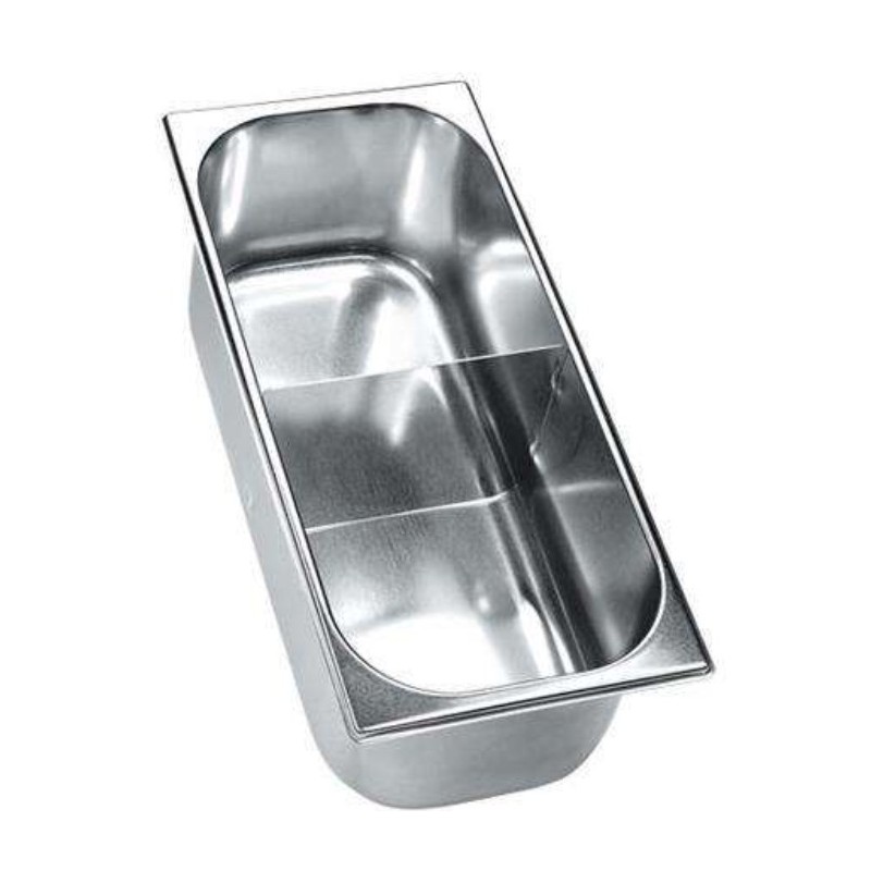 Bac à glace inox - 360x165x120mm avec cloison - RONDA