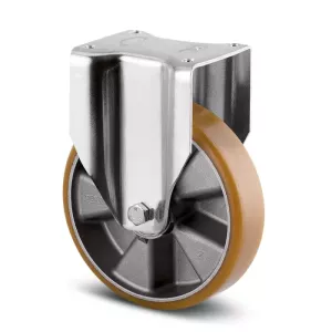 Roulette fixe en acier et polyuréthane avec platine 600kg - TENTE