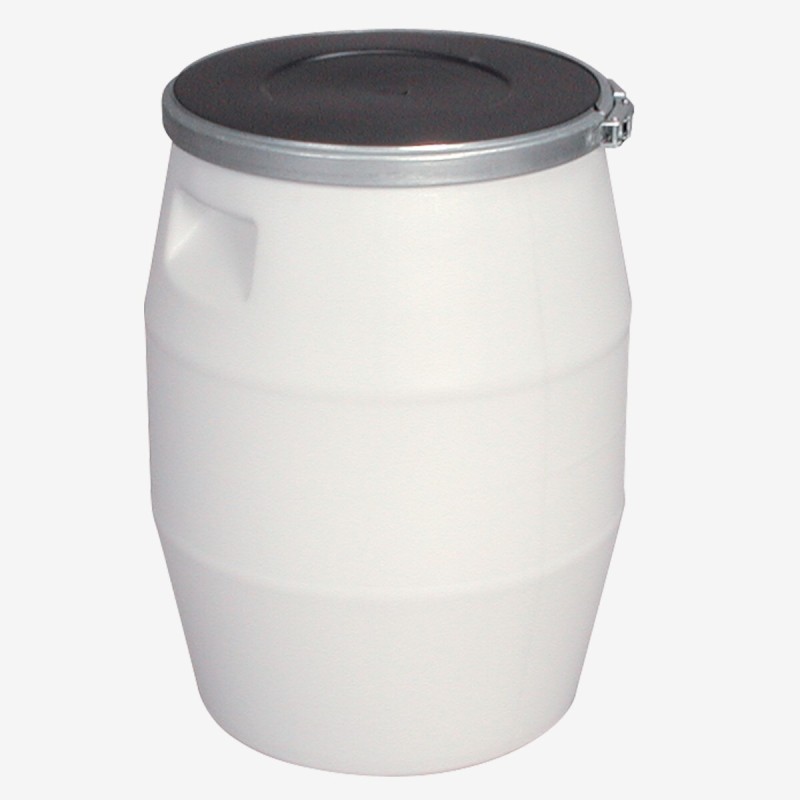 Fût 50 litres avec genouillère métal et couvercle - GILAC