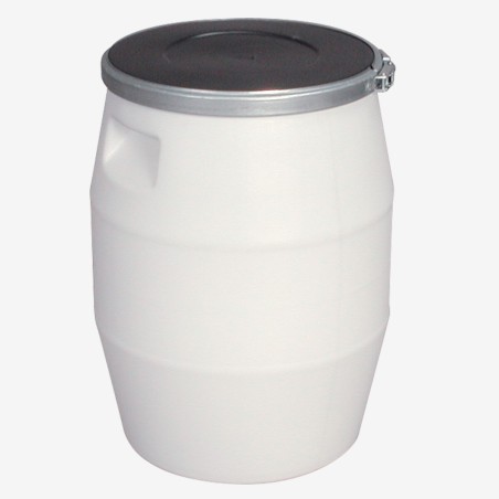 Fût 50 litres avec genouillère métal et couvercle - GILAC